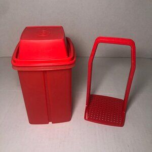 Tupperware Pickle Keeper Container Red 1330-11 w/Lid 1332-9 Lift 1331-5